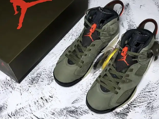 Air 6 Scott Olive x CN1084-200 Medium Travis Jordan 0506